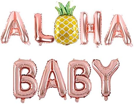 Банер Aloha Baby, Гирлянда с Ананас, Хавайски Украса От балони За душата на детето, Лятно Обява За Раждане на