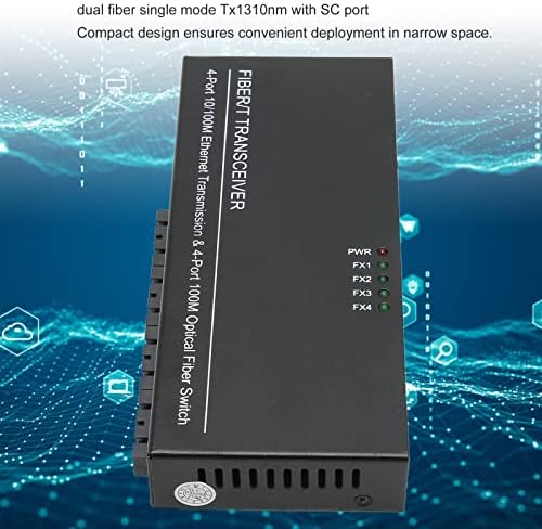 Оптичен Комутатор, led Ethernet Комутатор Tx1310nm 8-Port мрежа 10/100 Mbps (штепсельная щепсел САЩ)
