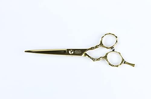 Ножица за Подстригване на Коса с титанов щанга с покритие, 6-инчов Професионални Фризьорски ножици и 5,5-инчови