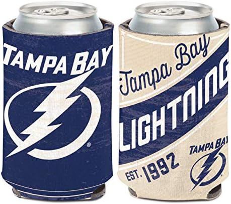 Охладител за консерви Fanatics NHL Tampa Bay Lightning, 1 опаковка (сгъваеми, ретро двустранен дизайн)