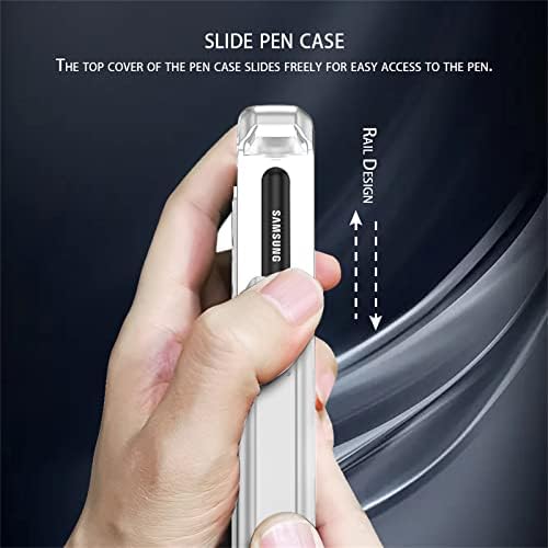 Калъф Galaxy Z Fold 4, Магнитен Държач S Pen, устойчив на удари калъф с защитно фолио за екрана, Съвместим с