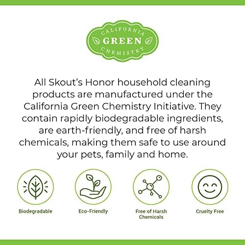 SKOUT'S HONOR: Професионален инструмент за премахване на петна и миризми, висока трайност - Обезмирисяване и почиства петна от домашни животни, кутии за кучета, Килими, ме