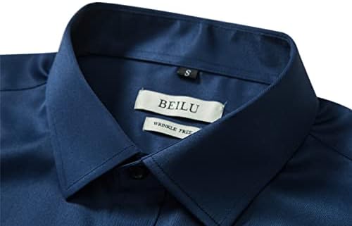 Мъжка риза-рокля BEILU с дълъг ръкав, Стрейчевые Ежедневни Ризи с копчета, Без бръчки