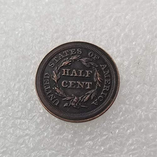 Kocreat Копие От 1851 U. S Hobo Монета - Полцента Сребърно Покритие Копие На Сувенирни Монети Morgan Dollar
