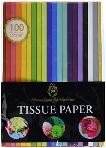 Подвижния хартия за опаковане на подаръци (20 цвята в асортимент), опаковъчна хартия с цветя за рожден ден,
