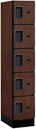 Дизайнерски дървен шкаф Salsbury Industries в стил пятиъярусной кутии, махагон, 5' 1 x 18