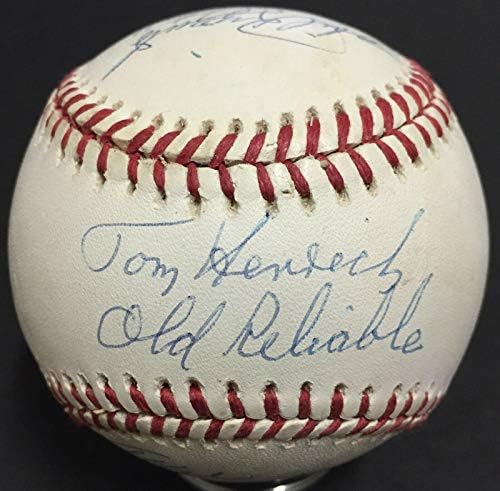 Фил Риццуто, Това Хенрих, Ели Рейнолдс, подписан ник baseball йорк Янкис JSA Coa - Бейзболни топки с автографи