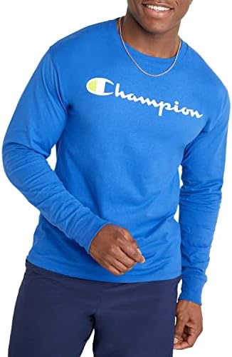 Мъжки t-shirt Champion с дълъг ръкав, Класическа Мъжка тениска от Джърси с дълъг ръкав, Script