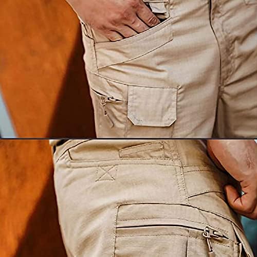 Мъжки къси Панталони-Карго Голям Размер, Класически Саржевые Туристически Къси Панталони, Прави Панталони с