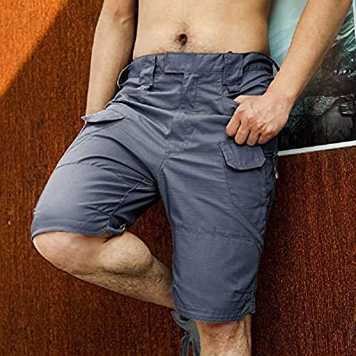 Мъжки къси Панталони-Карго Голям Размер, Класически Саржевые Туристически Къси Панталони, Прави Панталони с