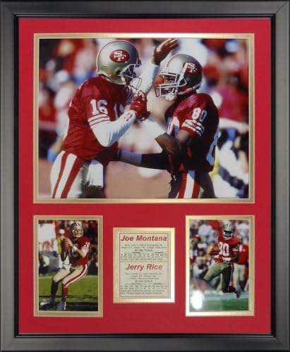 Легенди Никога не умират Сан Франциско 49ers - Монтана-Фотоколлаж в оризово поле, 12 x15