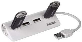 Hama | Мулти USB 2.0 Hub 1: 4 с Автобус | Лаптоп | PC | Apple | Mac | Бял