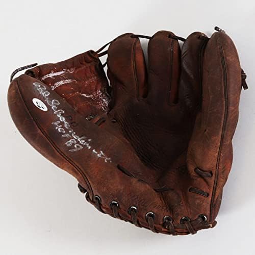 Червени ръкавици Кардиналите с автограф Schoendienst – COA JSA - Ръкавици MLB с автограф
