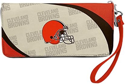 Чантата-органайзер Littlearth womens NFL Cleveland Browns Curve с цип, Отборен цвят, 8 x 4 x 1