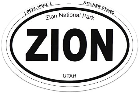 Овални Стикер върху Бронята на колата на Национален парк Зайон 5 x 3