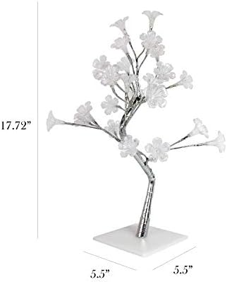 Декоративно Дърво, с опростен дизайн NL2007-CHR Morning Glory с led подсветка, Сребрист
