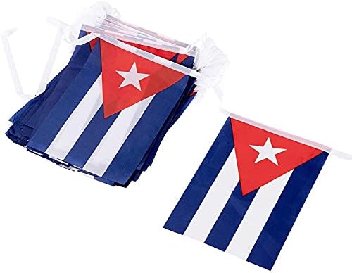 Знамена Juvale Cuban String Flags - Подвесное украса под формата на вымпела от 100 части, Гирлянда, с флага