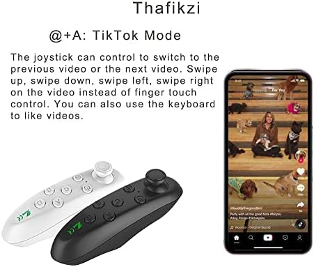 Безжична VR-контролер за телефони, съвместими с iOS и Android, дистанционно управление с джойстик за Tiktok