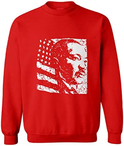 Мартин Лутър Кинг Младши - Черен, мек вълнен плат Пуловер с кръгло деколте за деца History