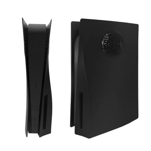 ZBBLZMM PS5 Plates Black за Playstation 5 Disc Edition | Режийни панел PS5 с вентилационни отвори за допълнително