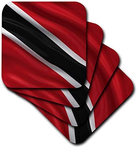 Триизмерен флаг Тринидад и Тобаго, който да се вее на вятъра - Меки подложки, комплект от 8 (CST_174734_2)