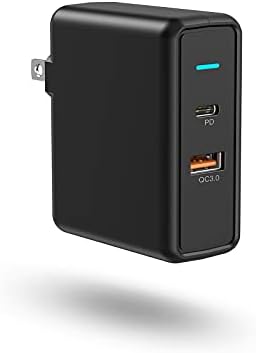 Зарядно устройство, USB C, LINTYLE 36W 2 USB Порта A + C USB Бързо Зарядно Устройство Адаптер за Захранване,