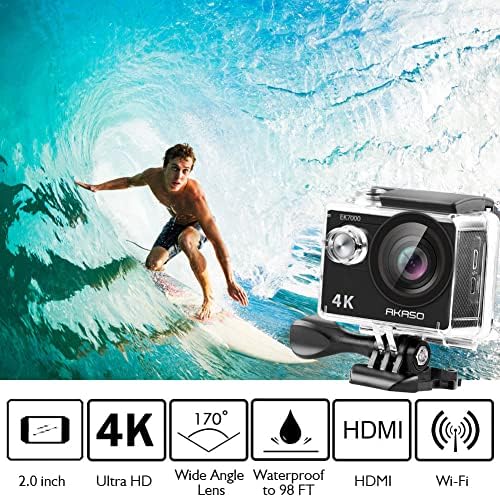 Екшън-камера AKASO EK7000 с комплект Бънджи