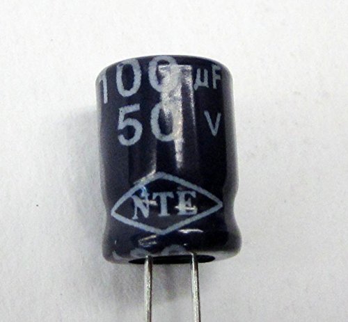 Алуминиеви електролитни кондензатори NEV серия NTE Electronics NEV100M50DD, допускане на капацитет 20%, Бразда се заключи, Капацитет 100 uf, 50 В