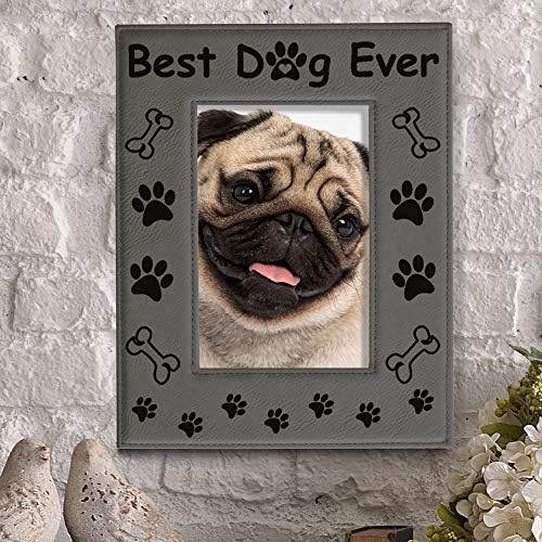 КЕЙТ PAUSCH - най-Добрата Кожена рамка за снимки с Надпис за кучета - Подаръци за Любителите на Кучета, Запомнящи