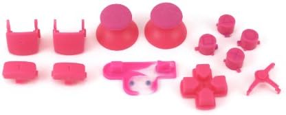 PS3 Розово Пълен комплект от детайли (Джойстици, Бутона, D-pad, Води, Старт /Избор) за контролер Playstation
