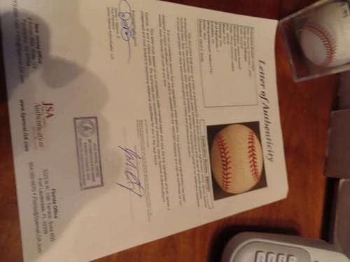 Джо Ди Маджо Ню Йорк Янкис е подписал писмо AL baseball топка jsa - Бейзболни топки с автографи