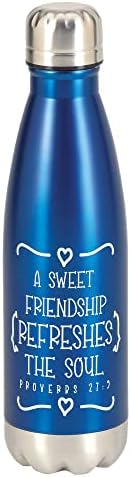 Спортна бутилка за вода от неръждаема стомана Dicksons Friendship Синьо-Бяла 17 Грама