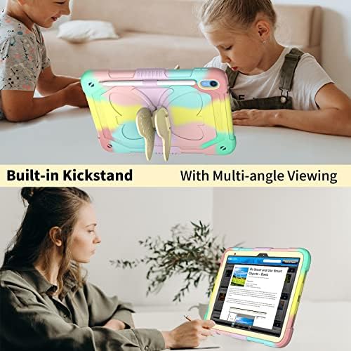 HOGENL за iPad на 10-то поколение Калъф 10,9 инча 2022 с държач за Моливи, стойка и пагон, калъф-пеперуда за