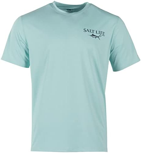 Мъжка риза с перфорирана решетка Salt Живот с къс ръкав Dragnet Performance Shirt