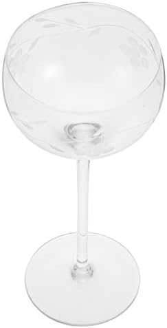 Прозрачни Чаши Hemoton Чаши за вино-местен автомобил тип Купе, Чаши за Коктейли с Флорални Принтом Прозрачна