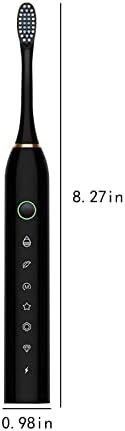 Електрическа четка за Зъби Автоматична USB Акумулаторна Умна 6-Защитен Таймер IPX7 Водоустойчив Главна Пътна