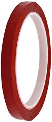 X-DREE Широчина 8 мм, дължина 164 фута, едностранно залепваща лента с електрическа изолация, Червена (8 мм за