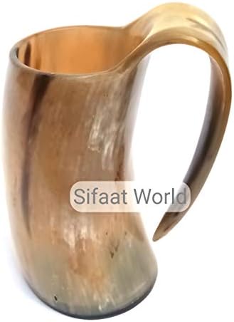 Sifaat World Реколта Чаша за ръчно изработени Viking Средни и Големи размери от Рог за пиене (комплект от 4