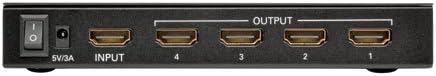 HDMI-сплитер Трип Lite, с 4-портов Сплитер 1 4 изход, аудио-видео 4K, който е съвместим с DVI, HDCP 1.3, 4K