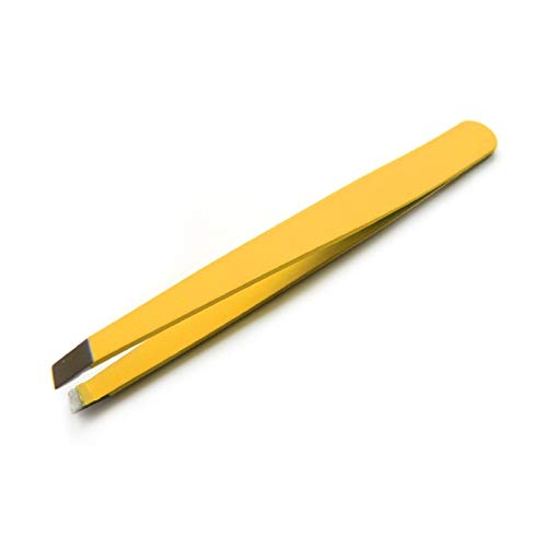 Ефективен пинсети за окосена вежди, Покрити с цветен силикон (жълт)